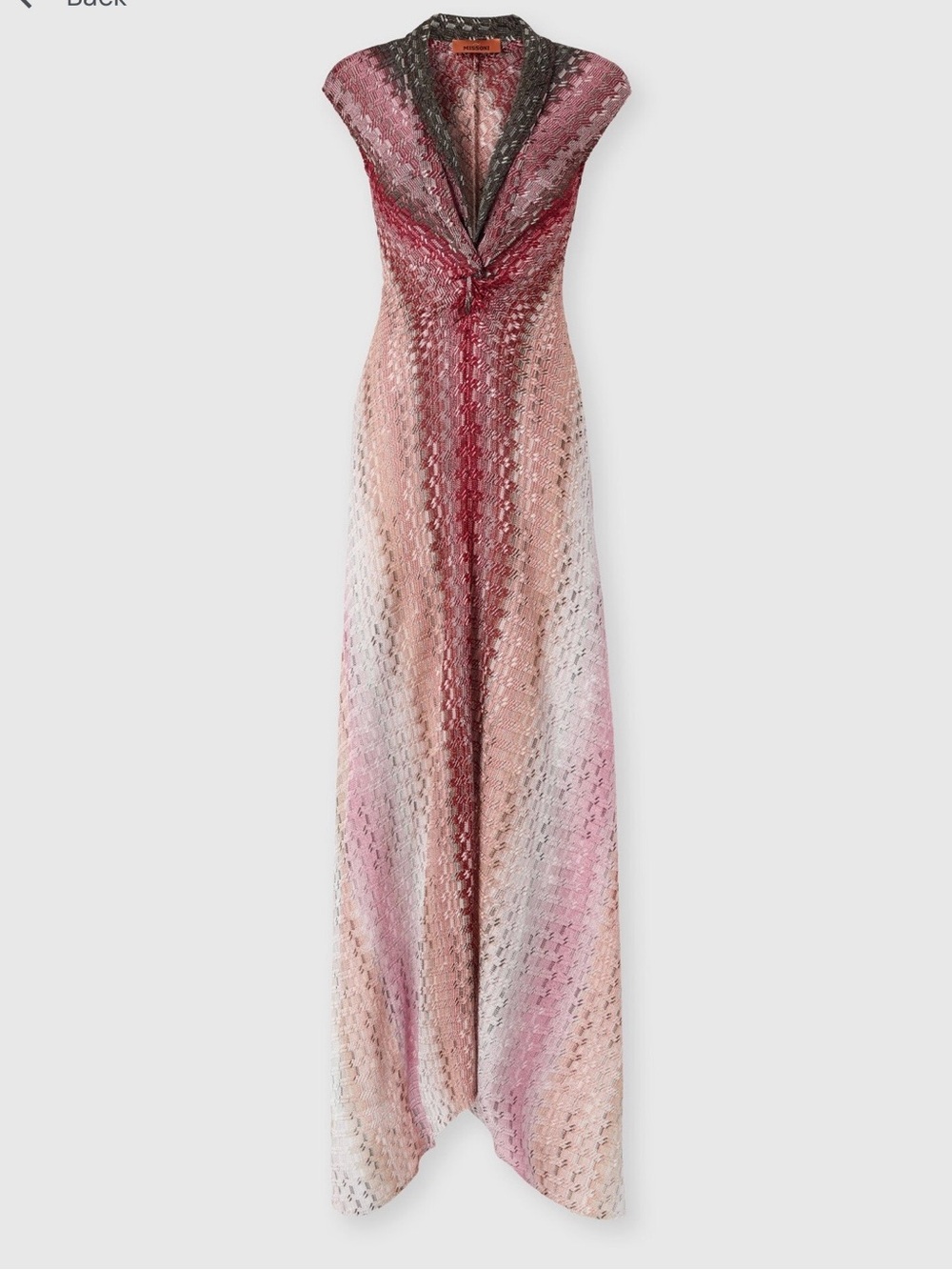 NWT Missoni Ombre Pink to Burgundy Knit Maxi Dress IT 38